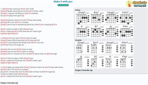 make it with you ukulele chords|Make It With You .